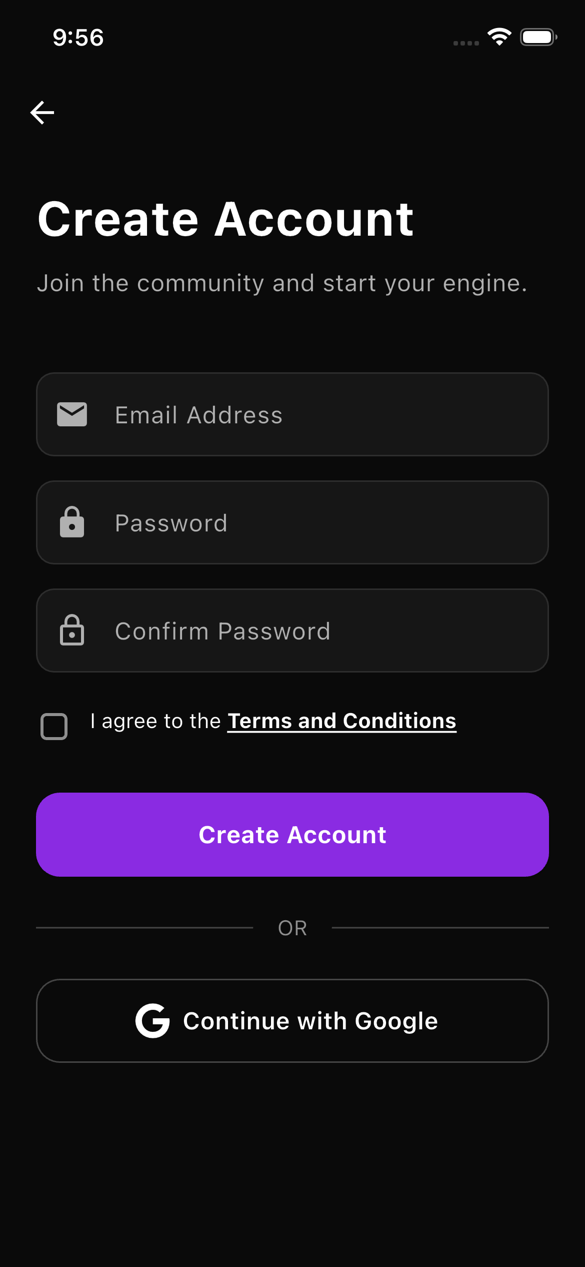 Step 2: Create Account